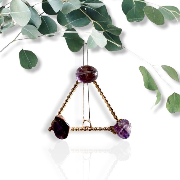 Amethyst Wire Wrapped Hair Pin - Picture 2 of 4